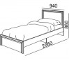 Подростковая OSTIN модуль №21 "Кровать с ламелями" - Интернет - магазин корпусной мебели "Комод72", Тюмень