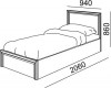 Подростковая OSTIN модуль №22 "Кровать с подъемным механизмом" - Интернет - магазин корпусной мебели "Комод72", Тюмень